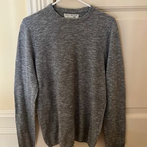 Mens Grey Knitted Crew Neck sweater medium